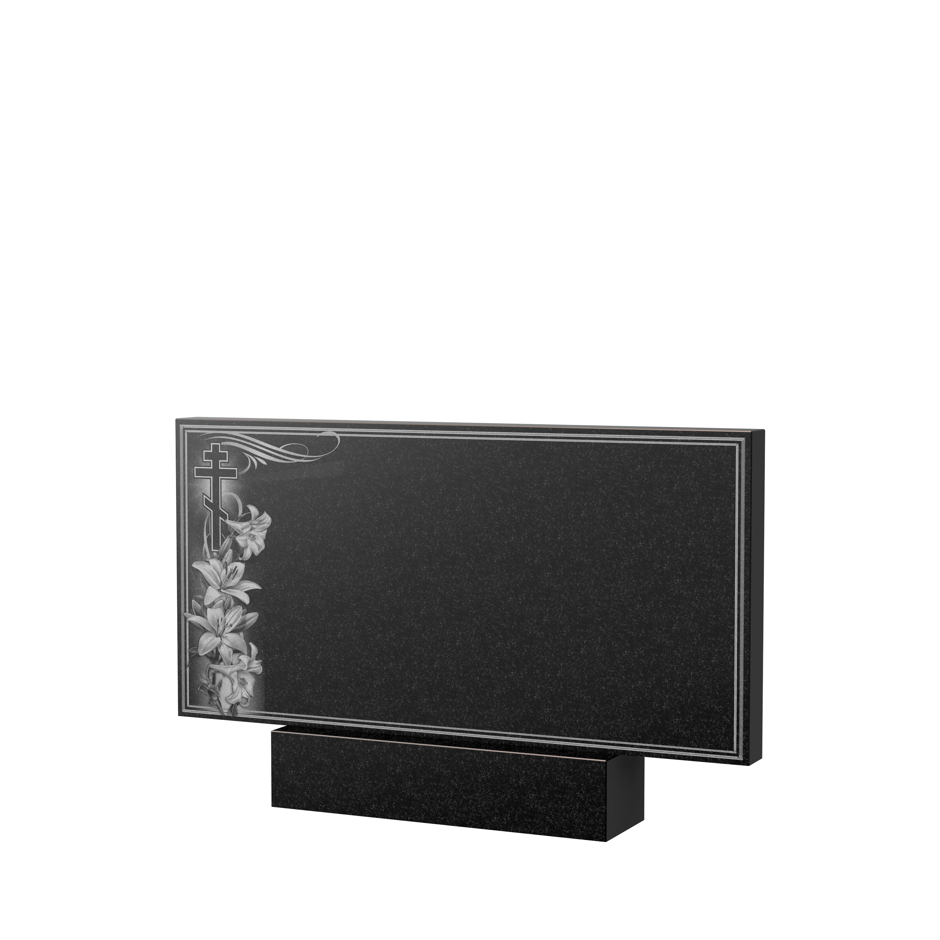 Гравировка на памятник в Рязани | Художественное оформление на гранитную стелу, рисунок ГХО-003