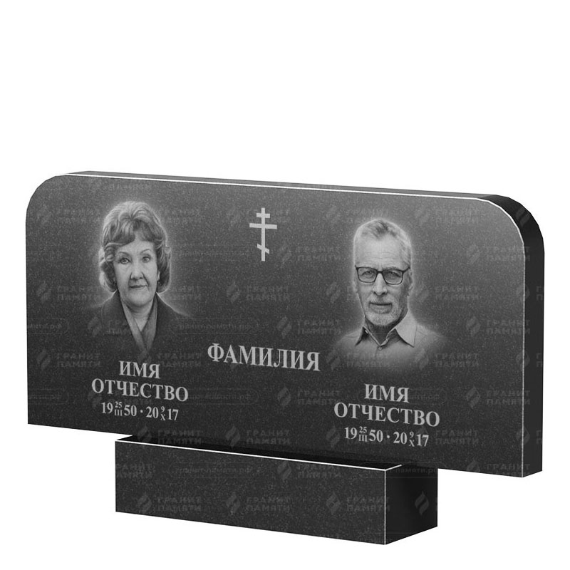 Памятники из гранита двойные в Рязани | Двойной гранитный памятник ФГ-254