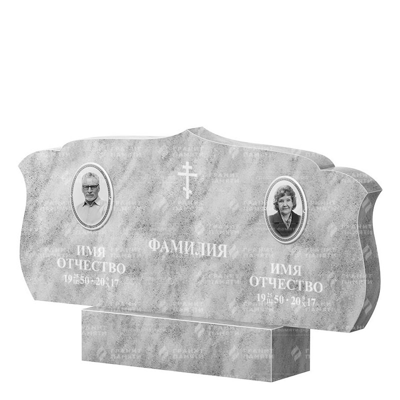 Памятники из мрамора в Рязани | Двойной мраморный памятник ФМ-130