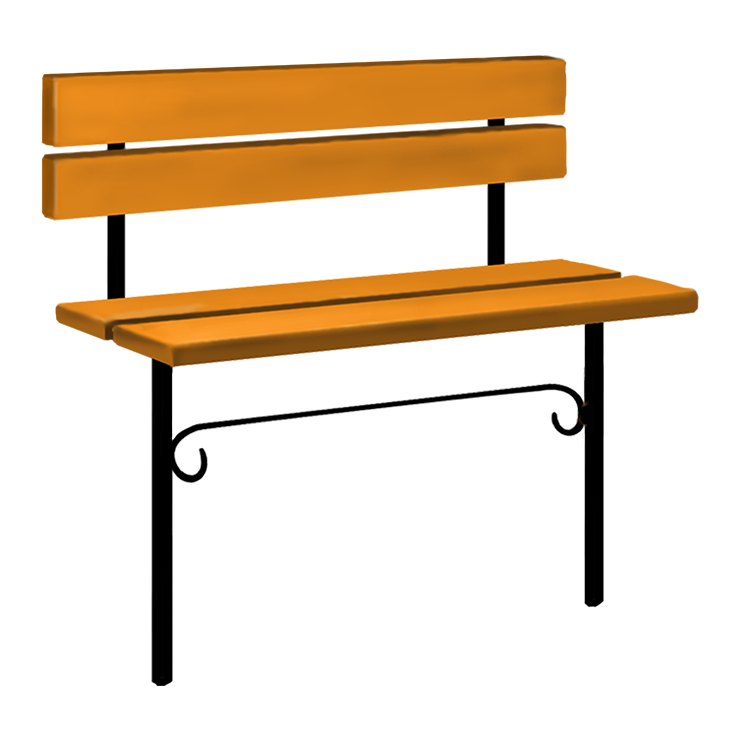 Металлические оградки, столы, скамейки в Рязани | Скамейка №4 со спинкой