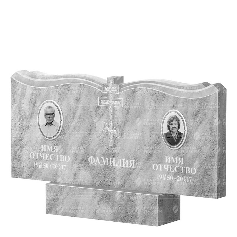 Памятники из мрамора в Рязани | Двойной мраморный памятник ФМ-262