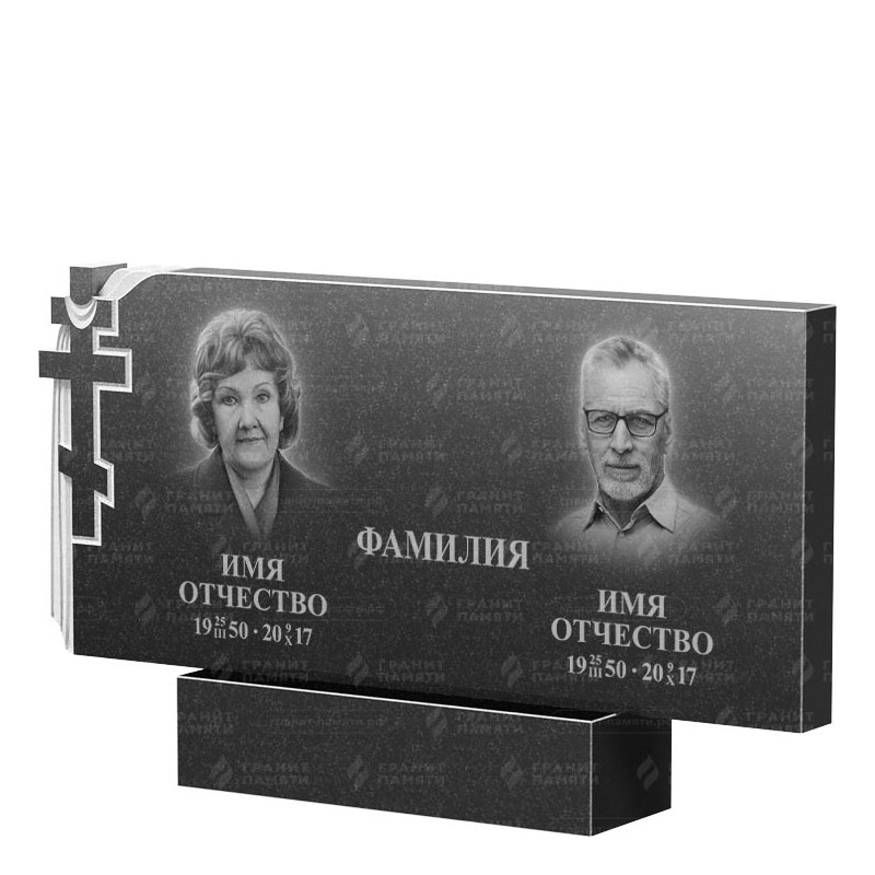Памятники из гранита двойные в Рязани | Двойной гранитный памятник ФГ-139