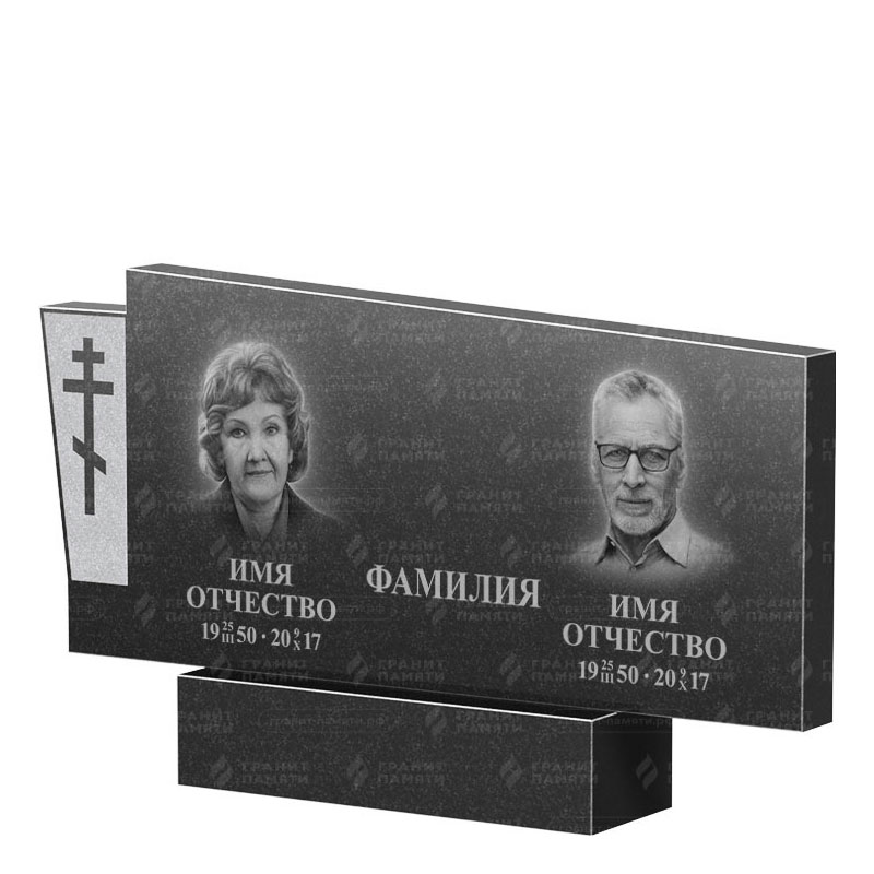 Памятники из гранита двойные в Рязани | Двойной гранитный памятник ФГ-137