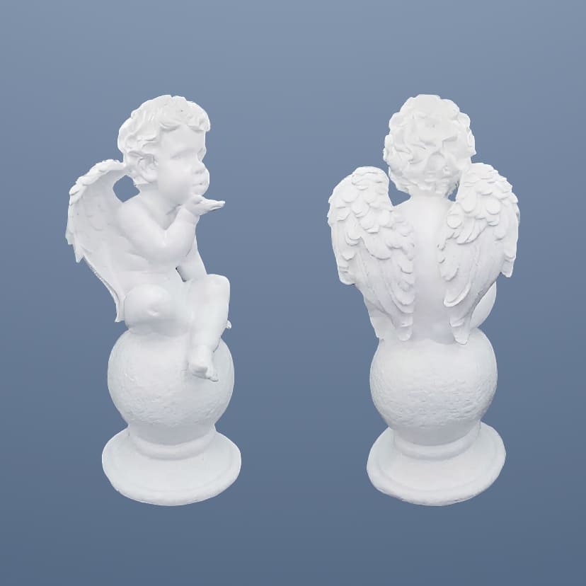 Скульптуры из искусственного мрамора в Рязани | Скульптура ангел на шаре №2