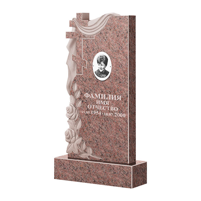 Гранитные памятники в Рязани | Памятник из гранита Розалия Pink ФГЦ-189