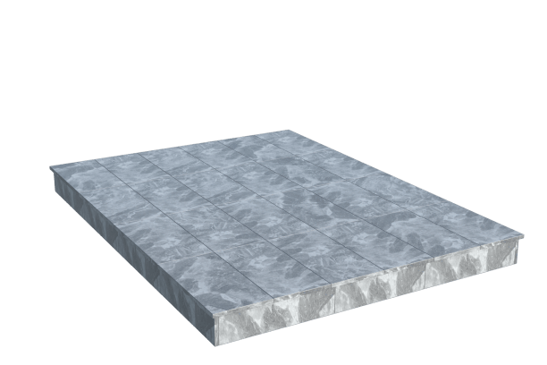 Площадки на могилу в Рязани | Площадка с вертикальной (15 см) мраморной облицовкой