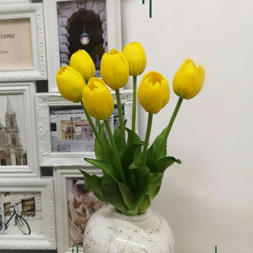 Искусственные цветы в Рязани | Цветы искусственные «Тюльпаны», желтые, букет