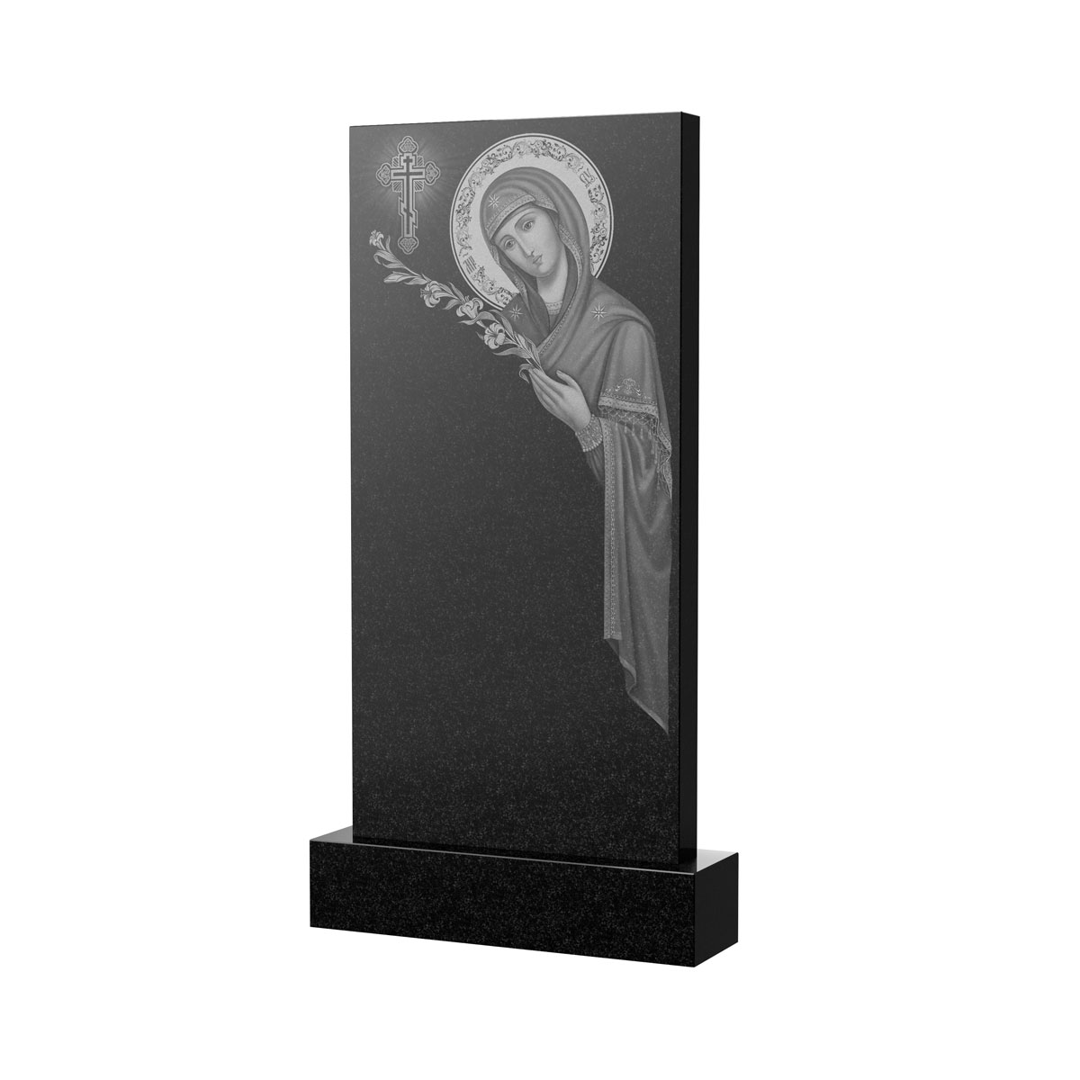 Гравировка на памятник в Рязани | Художественное оформление на гранитную стелу, рисунок ВХО-035