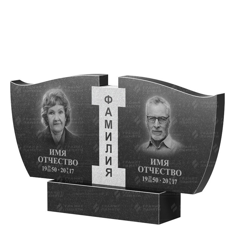 Памятники из гранита двойные в Рязани | Двойной гранитный памятник ФГ-138