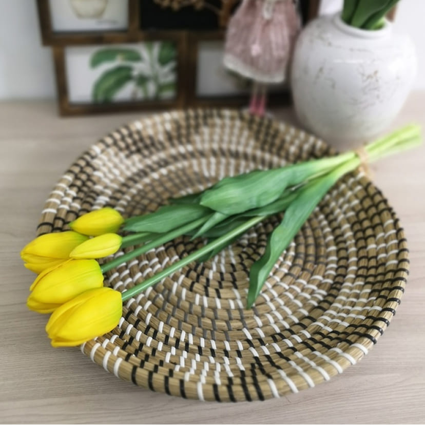 Искусственные цветы в Рязани | Цветы искусственные «Тюльпаны, бутоны», желтые, букет