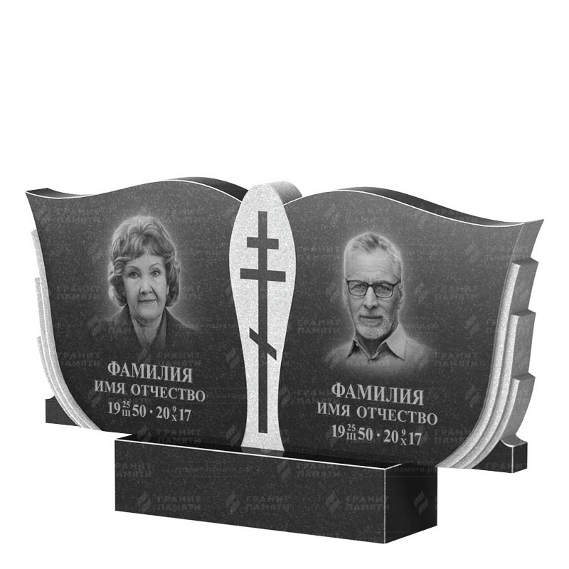 Памятники из гранита двойные в Рязани | Двойной гранитный памятник ФГ-136