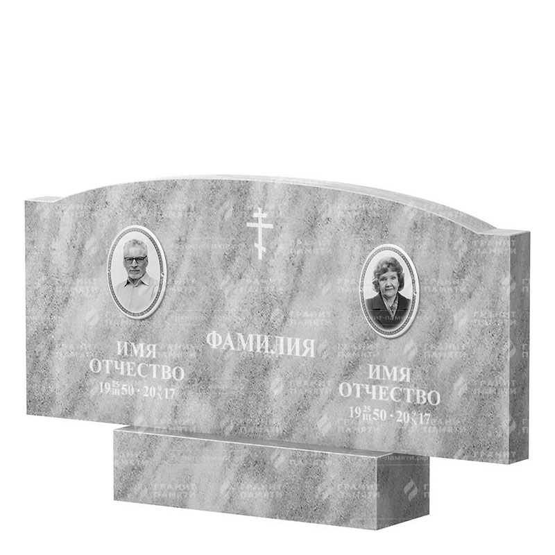 Памятники из мрамора в Рязани | Двойной мраморный памятник ФМ-257