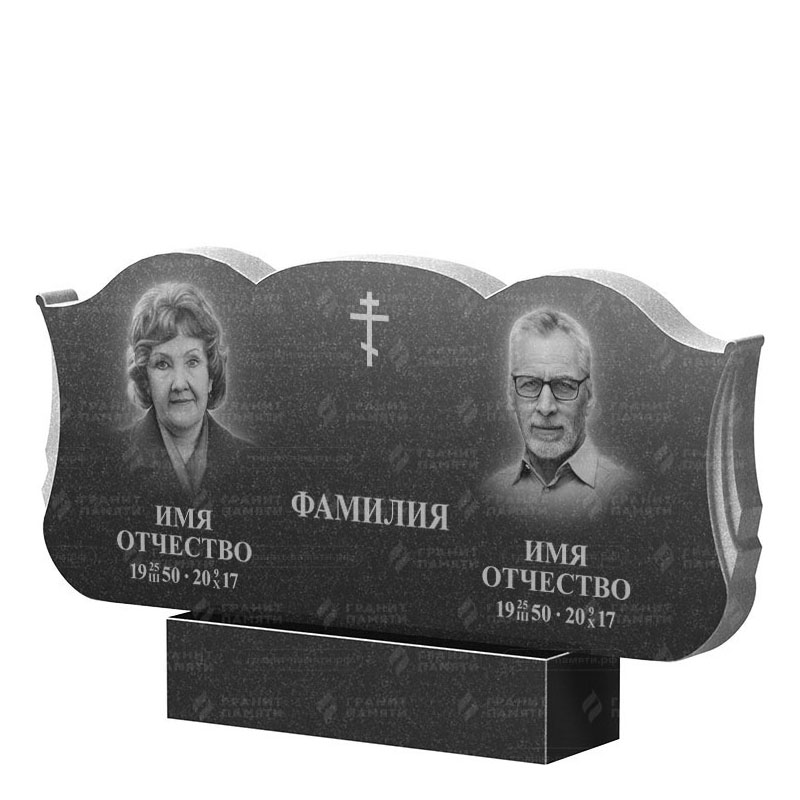 Гранитные памятники в Рязани | Двойной гранитный памятник ФГ-261