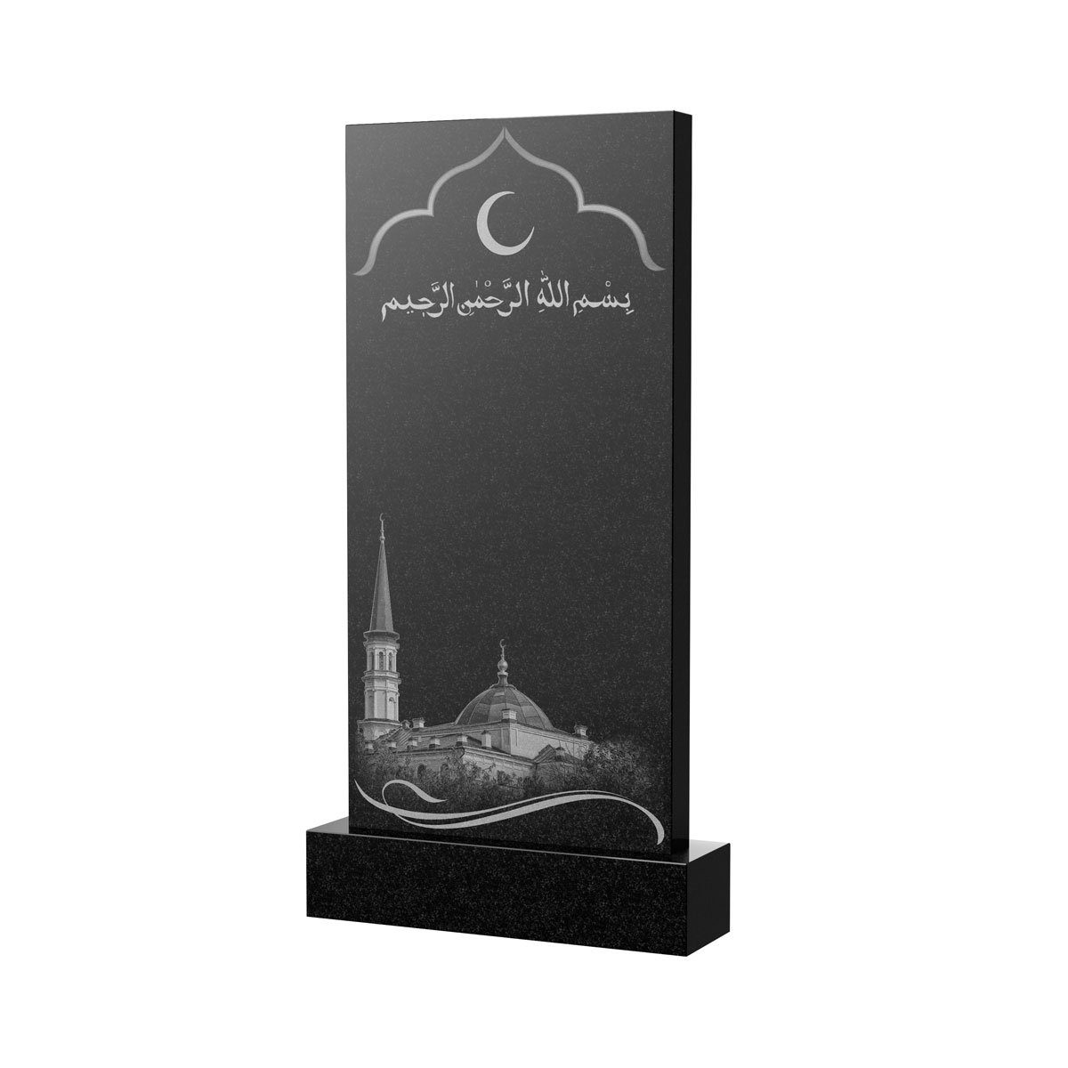 Гравировка на памятник в Рязани | Художественное оформление на гранитную стелу, рисунок ВХО-037