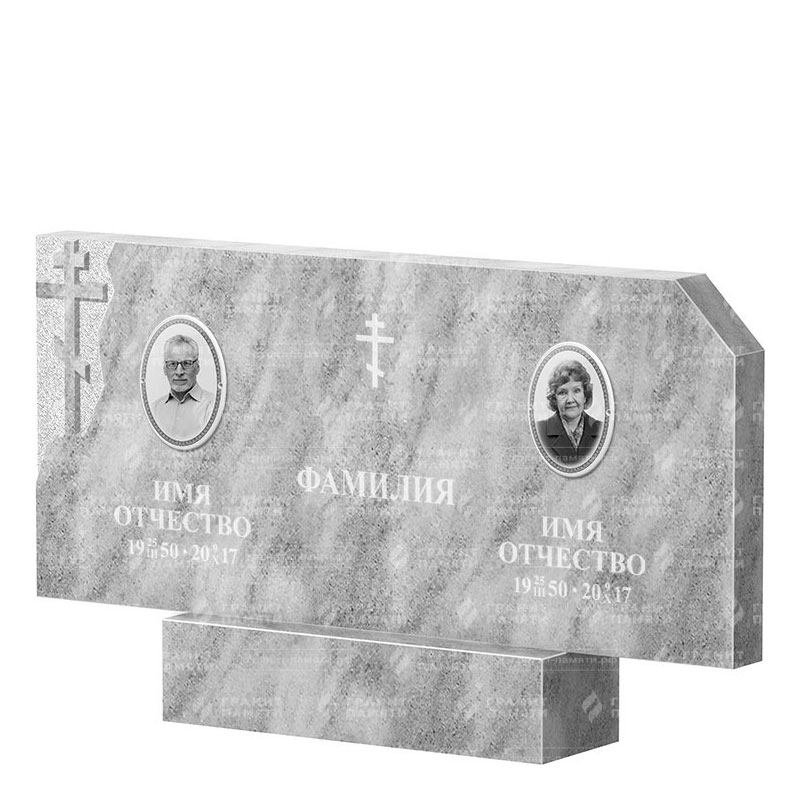 Памятники из мрамора в Рязани | Двойной мраморный памятник ФМ-134