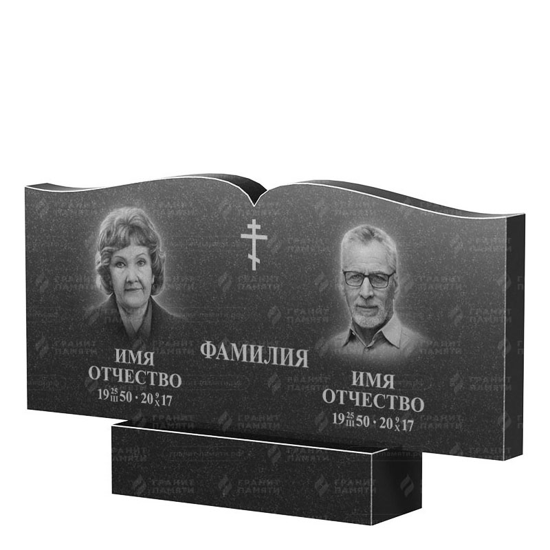 Гранитные памятники в Рязани | Двойной гранитный памятник ФГ-259