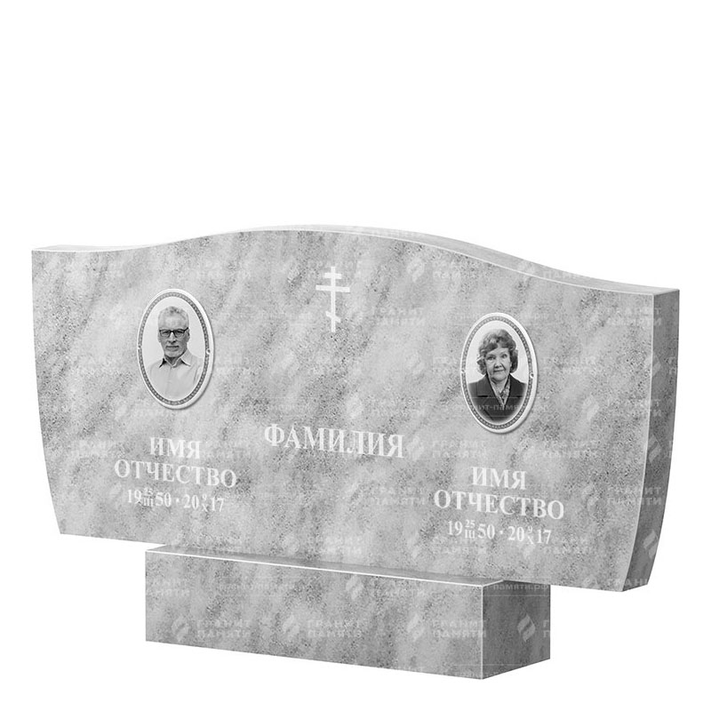 Памятники из мрамора в Рязани | Двойной мраморный памятник ФМ-258