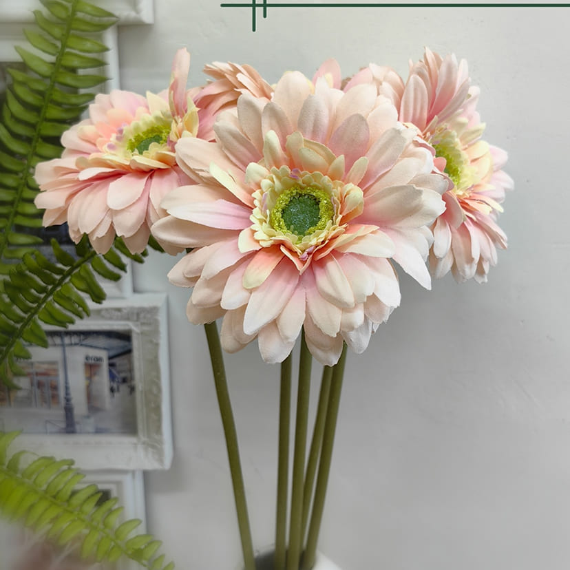 Искусственные цветы в Рязани | Цветок искусственный «Гербера», молочно-розовая, одиночный