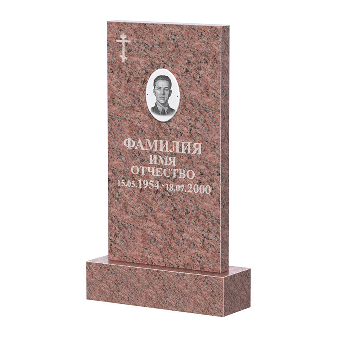 Памятники из цветного гранита в Рязани | Памятник из гранита Розалия Pink прямой