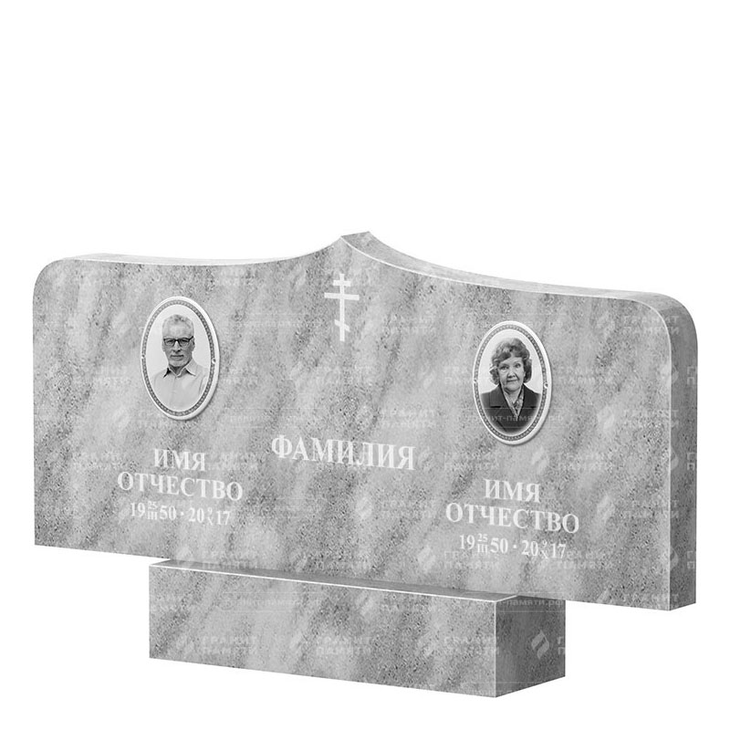 Памятники из мрамора в Рязани | Двойной мраморный памятник ФМ-260