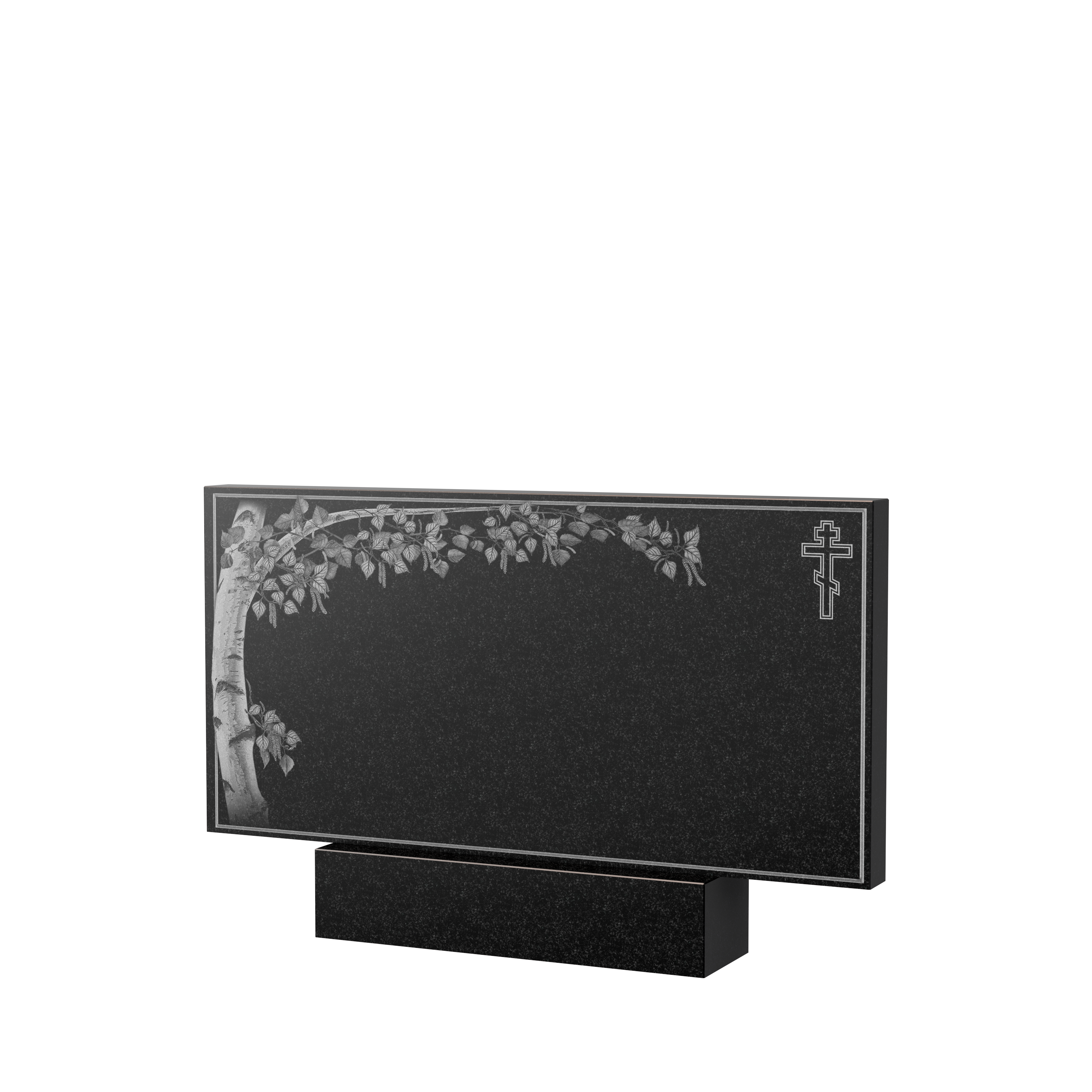 Гравировка на памятник в Рязани | Художественное оформление на гранитную стелу, рисунок ГХО-005