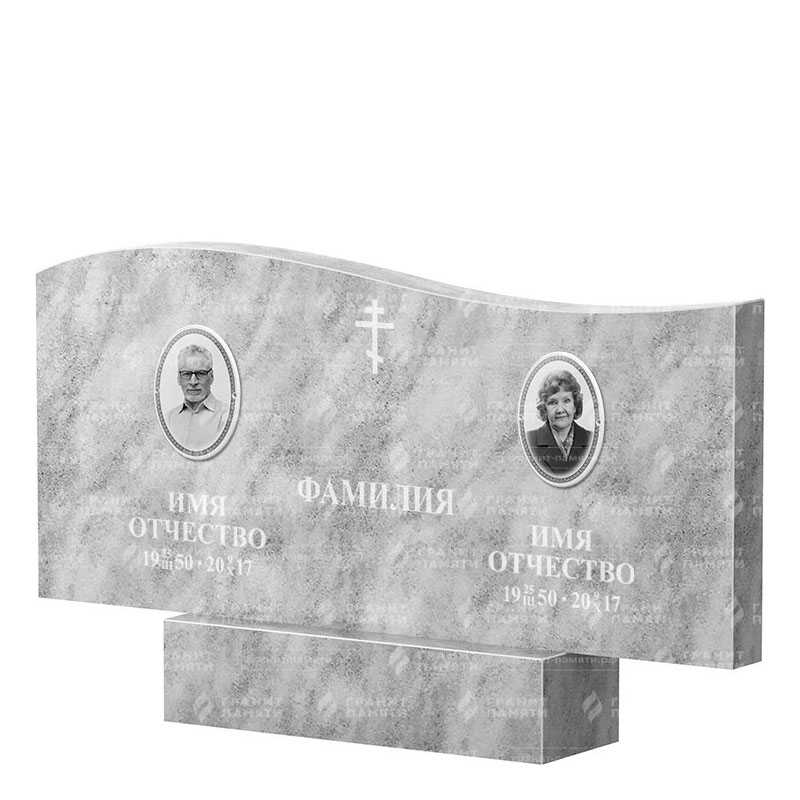 Памятники из мрамора в Рязани | Двойной мраморный памятник ФМ-255