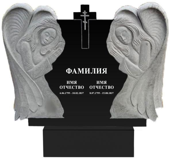 Памятники с ангелом на могилу в Рязани | Гранитный памятник Ангел №1