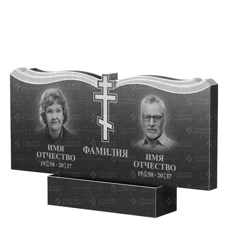 Гранитные памятники в Рязани | Двойной гранитный памятник ФГ-262