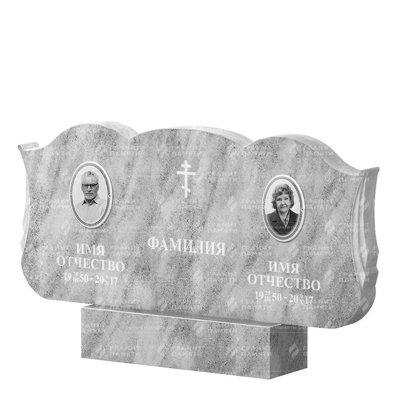 Памятники из мрамора в Рязани | Двойной мраморный памятник ФМ-261