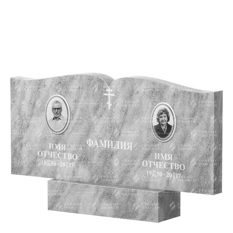 Памятники из мрамора в Рязани | Двойной мраморный памятник ФМ-259