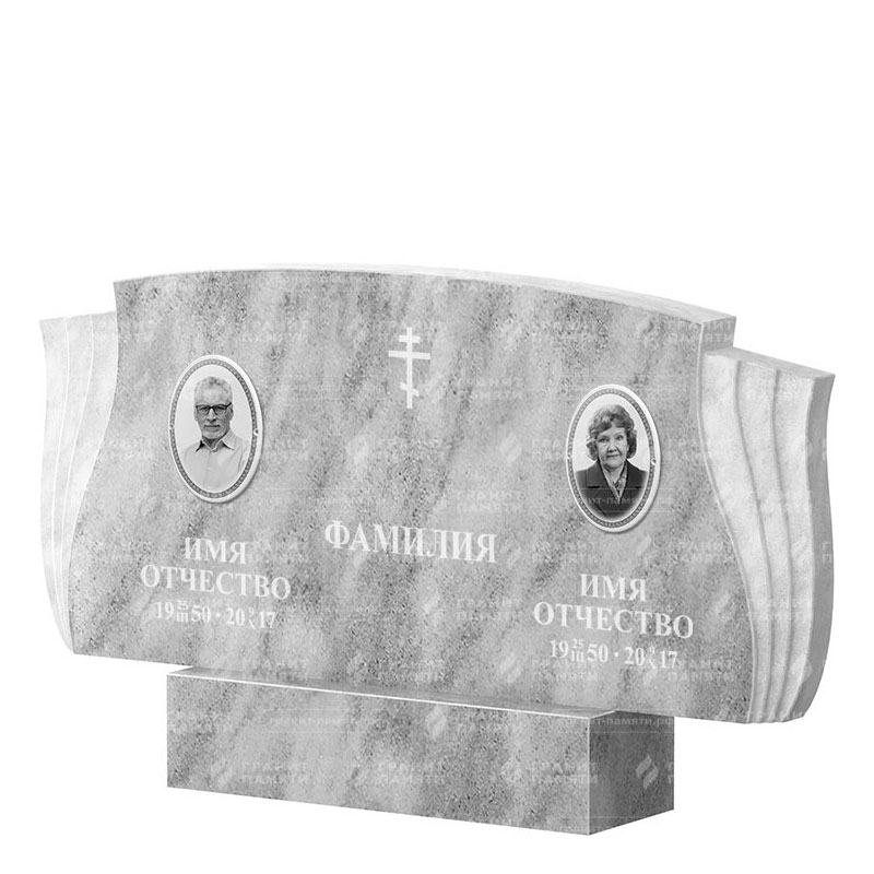 Памятники из мрамора в Рязани | Двойной мраморный памятник ФМ-264