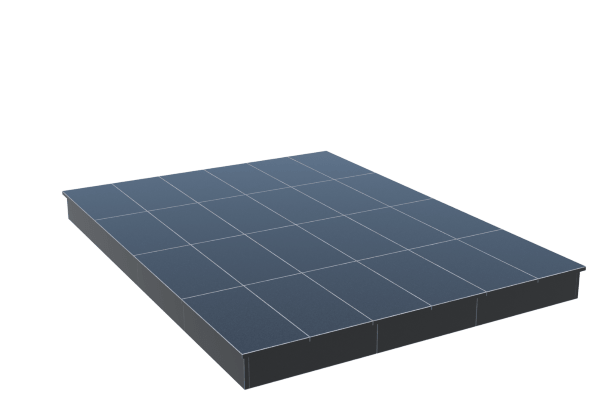 Площадки на могилу в Рязани | Площадка с вертикальной (15 см) облицовкой гранитом Габбро