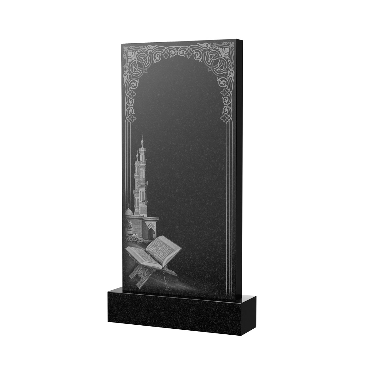 Гравировка на памятник в Рязани | Художественное оформление на гранитную стелу, рисунок ВХО-039