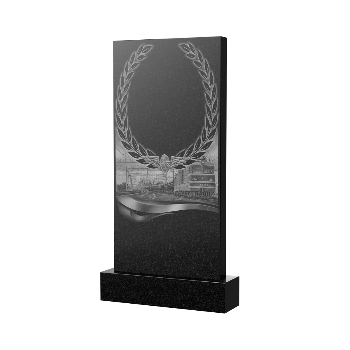 Гравировка на памятник в Рязани | Художественное оформление на гранитную стелу, рисунок ВХО-054