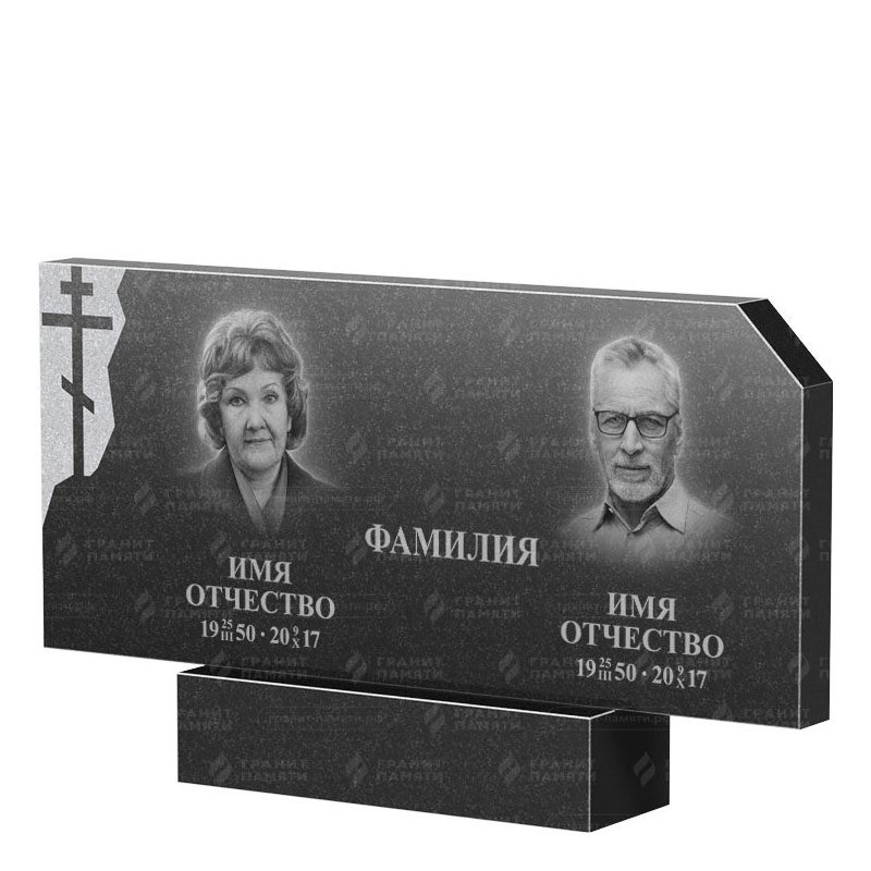 Памятники из гранита двойные в Рязани | Двойной гранитный памятник ФГ-134