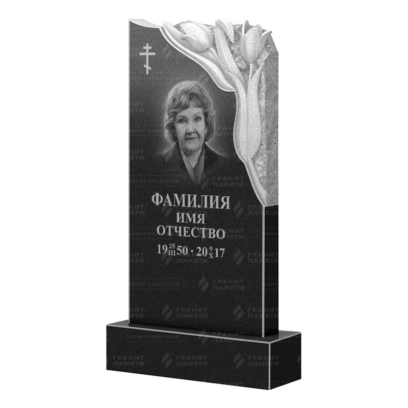 Памятники из гранита с цветами в Рязани | Гранитный памятник ФГ-113
